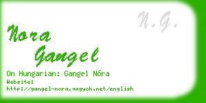nora gangel business card