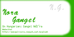 nora gangel business card